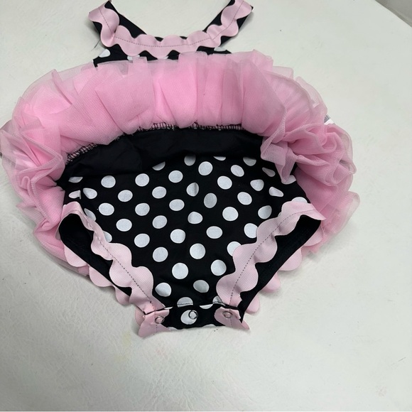 Mud Pie Black and White Polka Dot Baby Dress size 0-6 - Picture 5 of 9